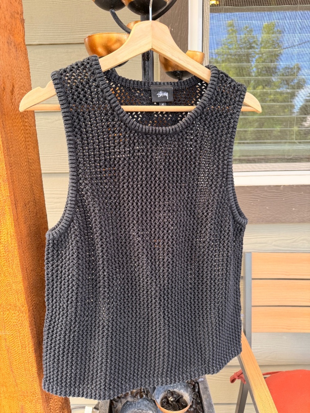 Men's Stüssy Crocheted Tank Top